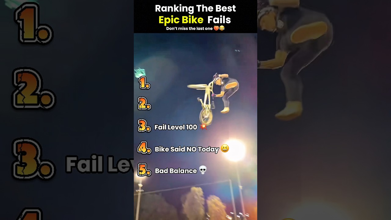Ranking The Best Epic bike fails 💀💀 | #shorts #funny #youtubeshorts