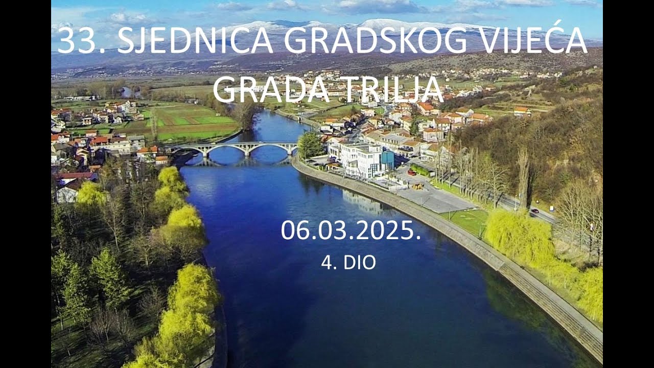 Stream uživo korisnika GRAD TRILJ, 33. SJEDNICA GRADSKOG VIJEĆA, 06.03.2025.