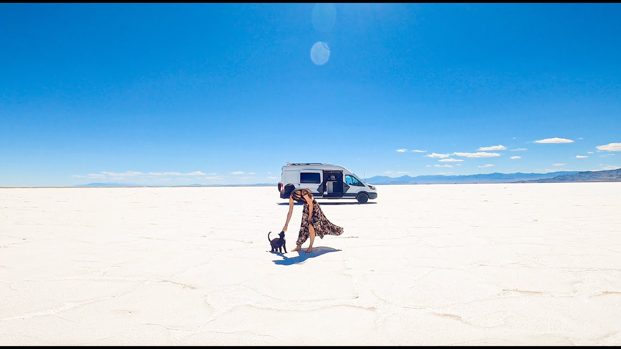 Salt Flats Utah | Vanlife With A Cat | Self Converted 2015 Ford Transit Camper Van | Season 3 Ep 7