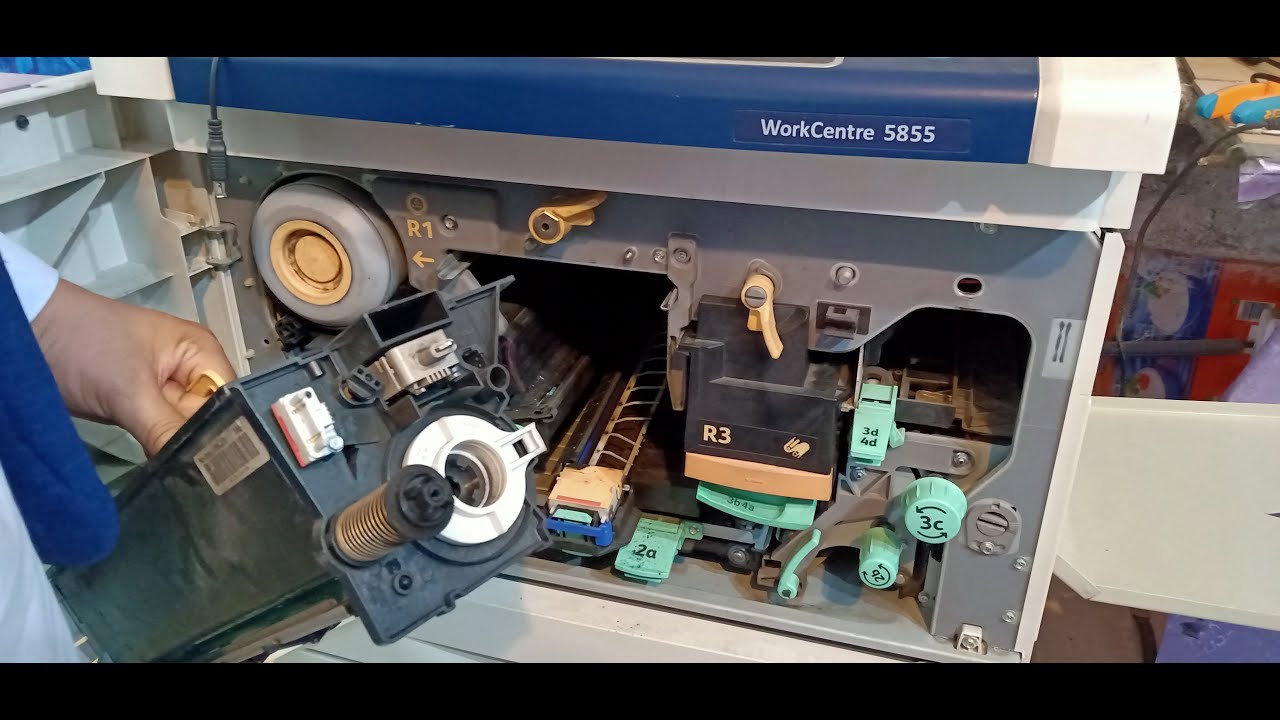 xerox 5655/5855 xerographic error black lining problem solution
