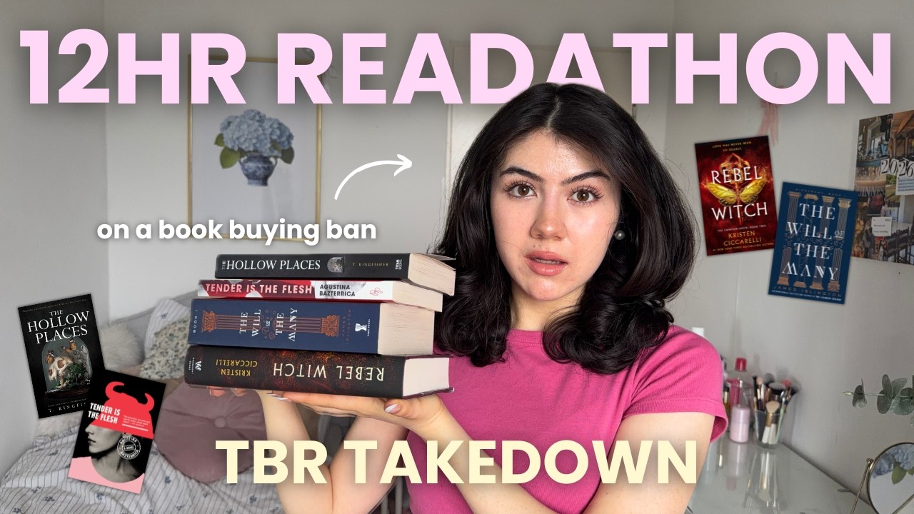 can I get through my TBR in 12 hours? 📚🤍⭐️ 12 HOUR READATHON *tbr takedown edition*