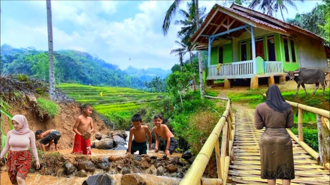 Hidup di Desa | Suasana pedesaan manakjubkan rumah idaman masa tua pingir sawah