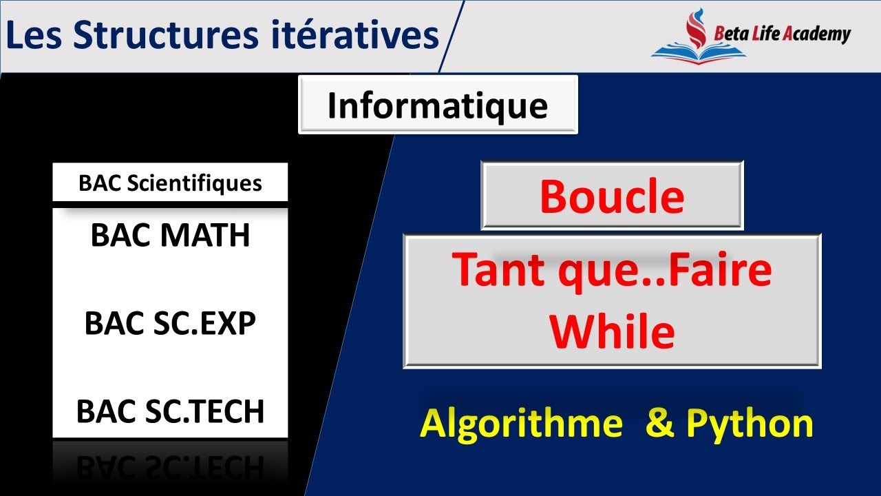 Informatique - boucle tantque..faire / while | BAC Scientifiques