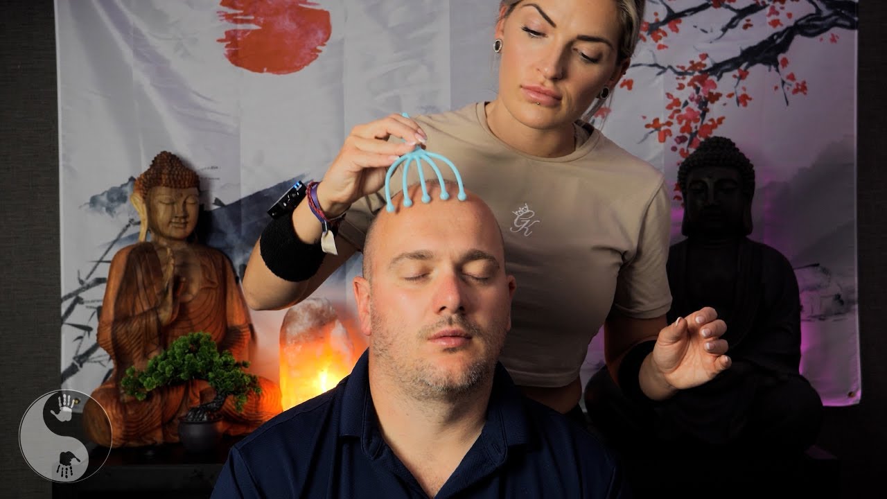 ASMR Scalp Massage so Good I nearly Fell Off the Chair! [No Talking]