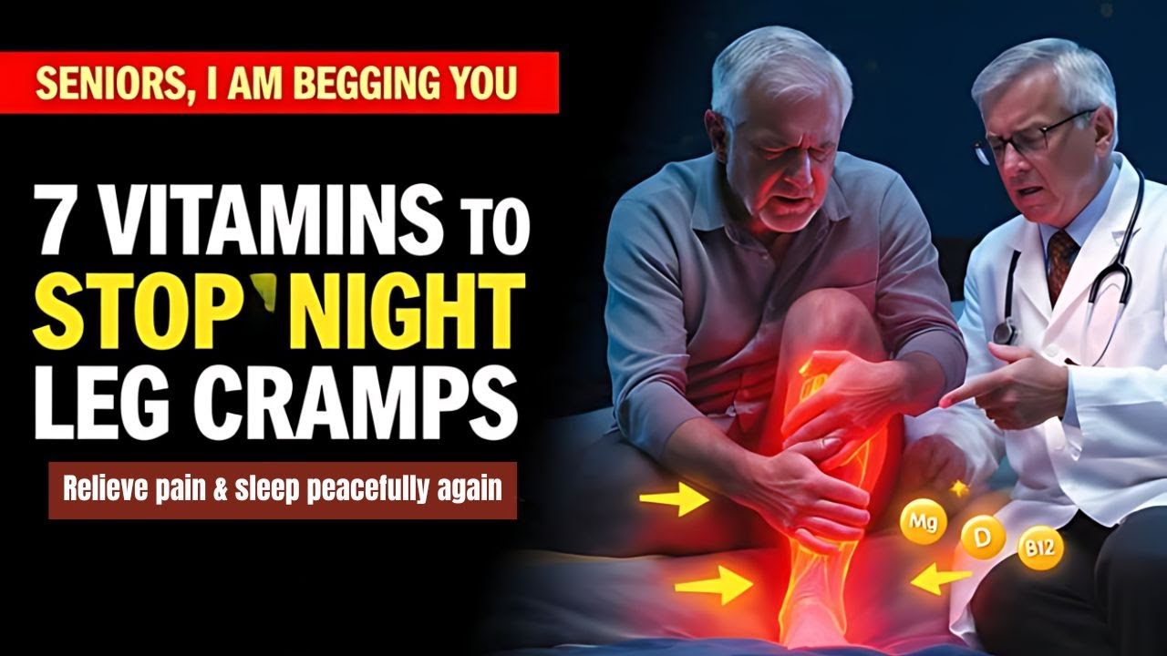 Seniors: 7 Powerful Vitamins to Stop Night Leg Cramps, Relieve Pain & Strengthen Weak Legs Naturally