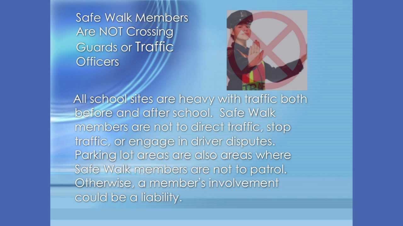 The Safe Walk Program Volunteer Training Video, Escondido Union School District