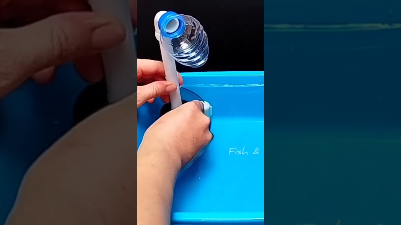 Internal filter with waterfall fountain