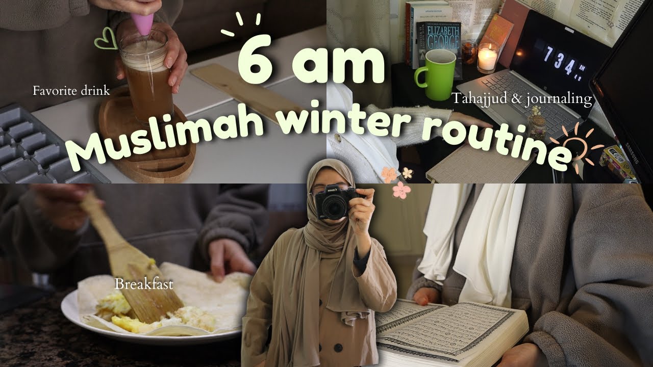 WINTER MORNING ROUTINE OF A MUSLIMAH 2024 ☘️ㅣProductive, Tahajjud & realistic.