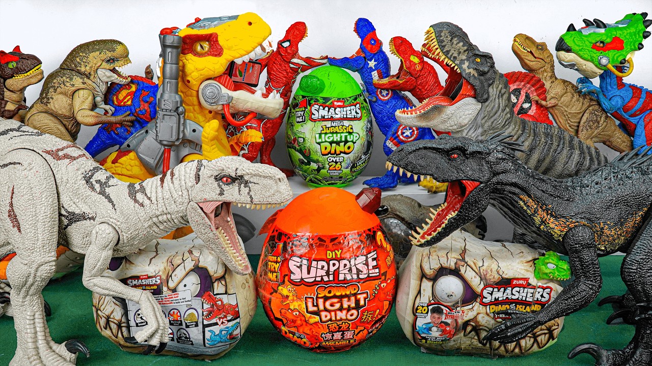 Jurassic World Unboxing Review | Dino Secret Box Attack Allosaurus Brachiosaurus Triceraptops | ASMR