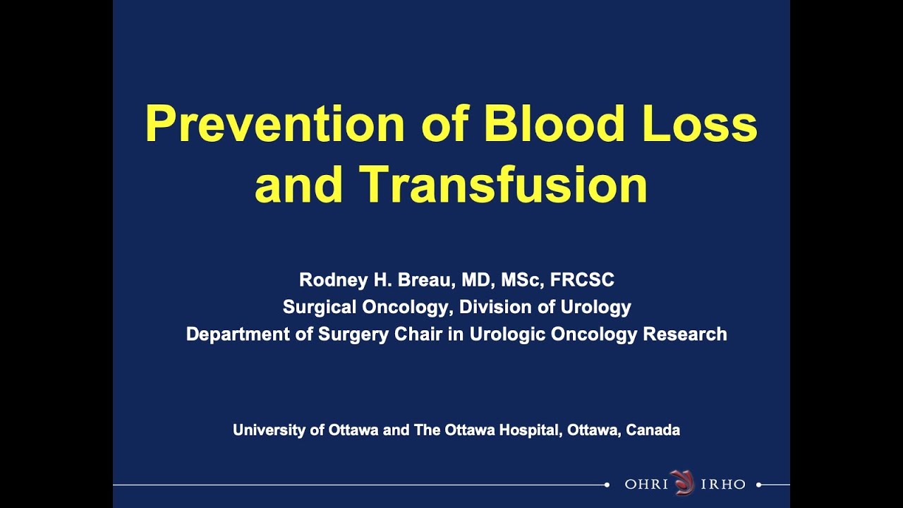 Prevention of blood loss and transfusion during surgery