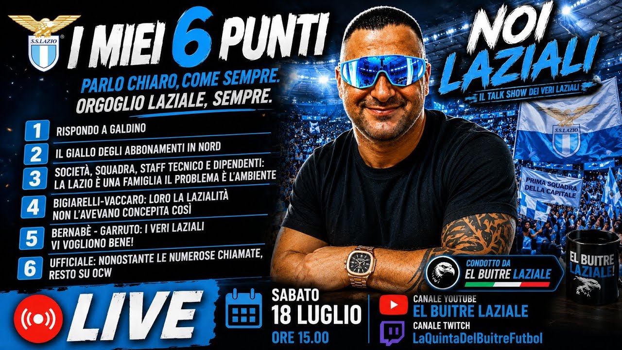 LAZIO - Tutta la verit&agrave; del Buitre Laziale LIVE