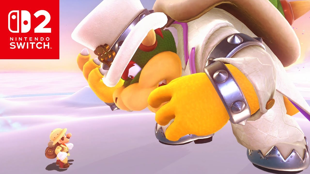 Super Mario Odyssey (Nintendo Switch 2) - 100% Walkthrough Part 12 - Cloud Kingdom Bowser Boss Fight