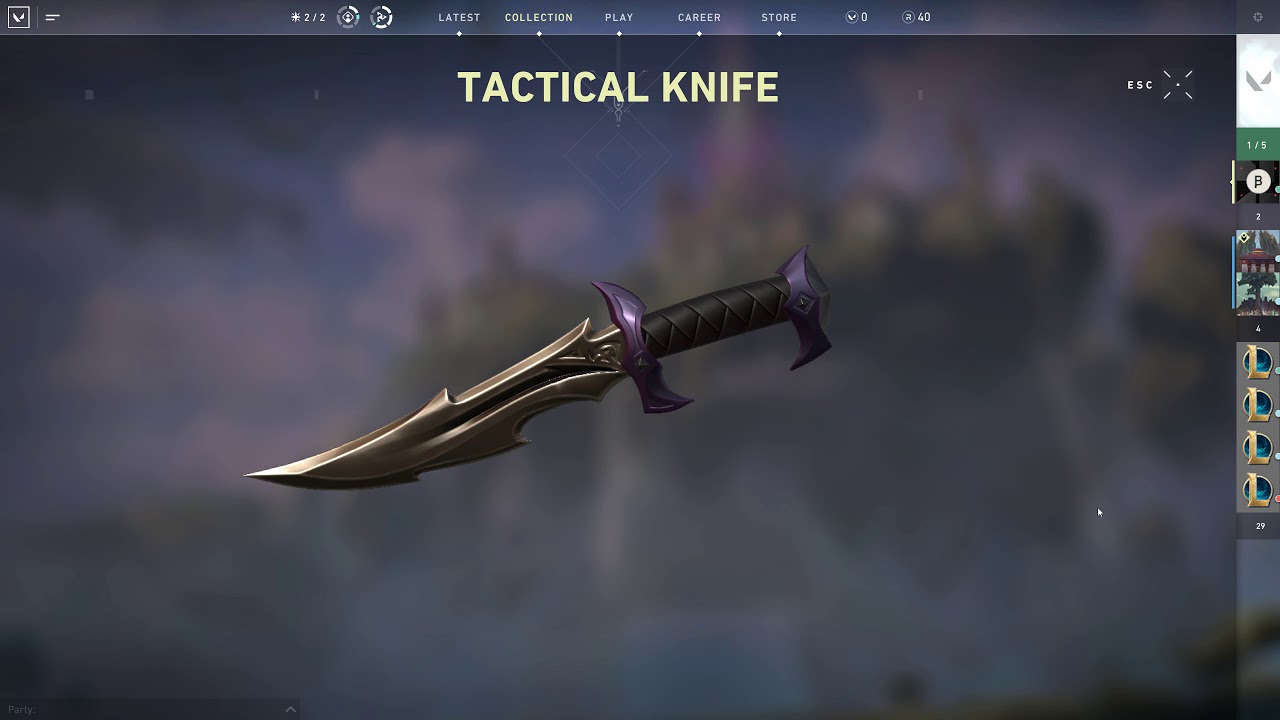 Reaver Melee Skin preview - Valorant Closed Beta