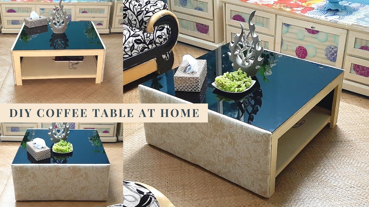 How to make Square coffee table at home | DIY Glass top Coffee Table