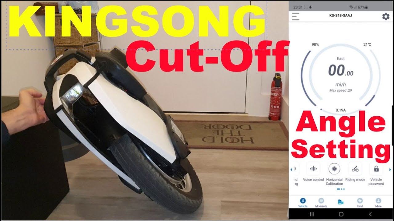 How to Change Kingsong Motor Cut Off Gyro Angle S18 App Settings