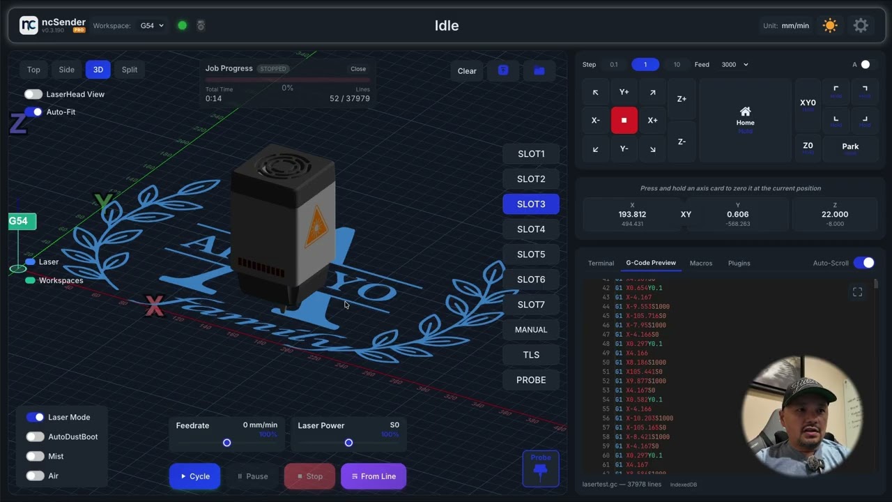 ncSenderPro: Laser Development Update