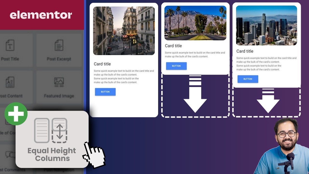 Elementor &mdash; Столбцы одинаковой высоты (ОДИН ЩЕЛЧОК)