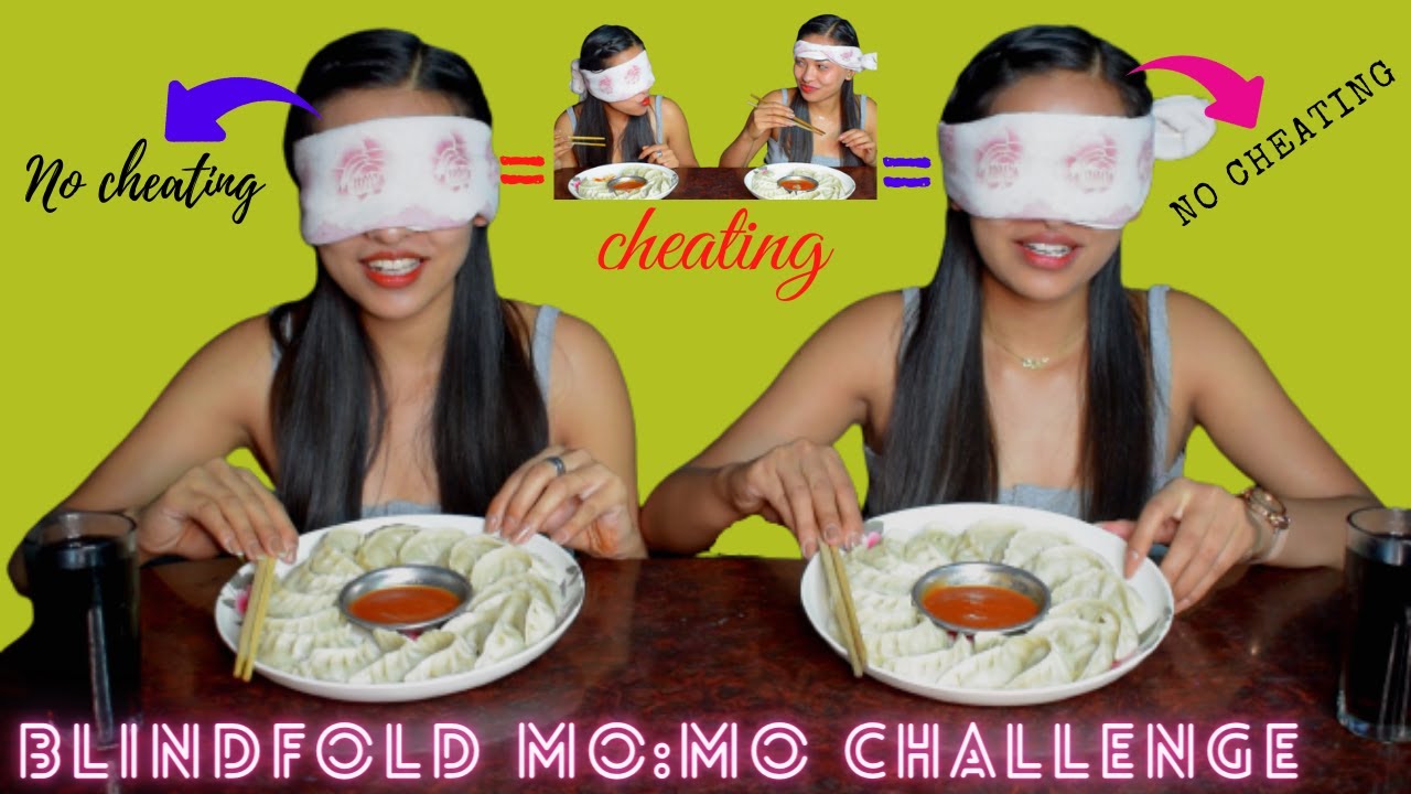 BLIND FOLD MO:MO CHALLENGE WITH CHOPSTICK||DEEPADAMANTA