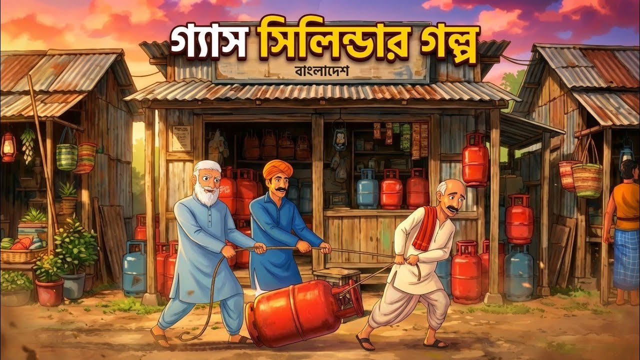সিলিন্ডার গ্যাসের একি হাল! দোকানদারের সাথে এ কেমন ঝগড়া?  🔥 Bangla Cartoon lমাটির গল্প 