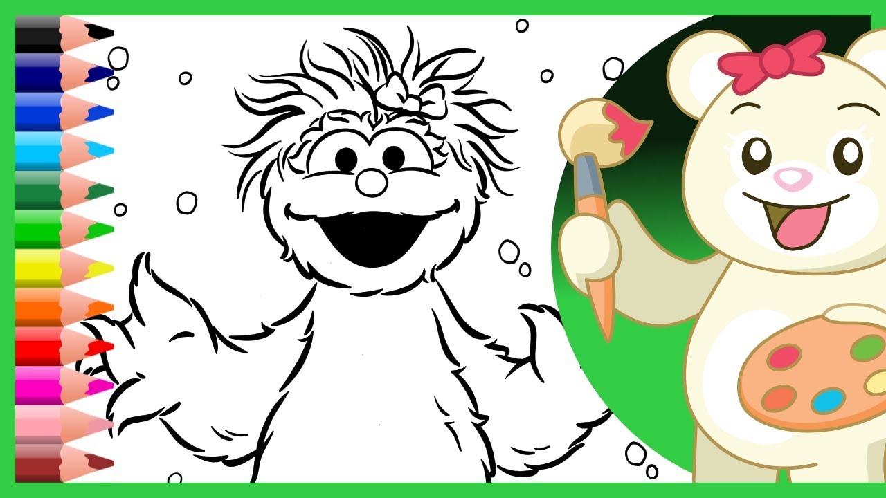 Snowy Rosita | Sesame Street How to Draw and Color For Kids