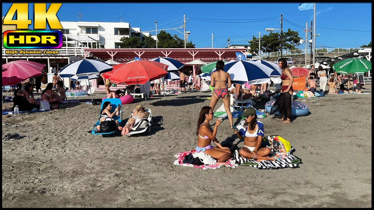 【4K HDR】Japan Beach Life during the Pandemic