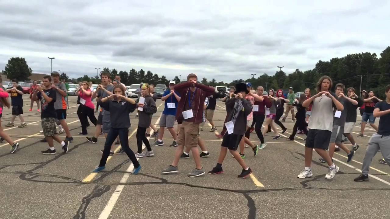 Mattawan High School marching band practice drills