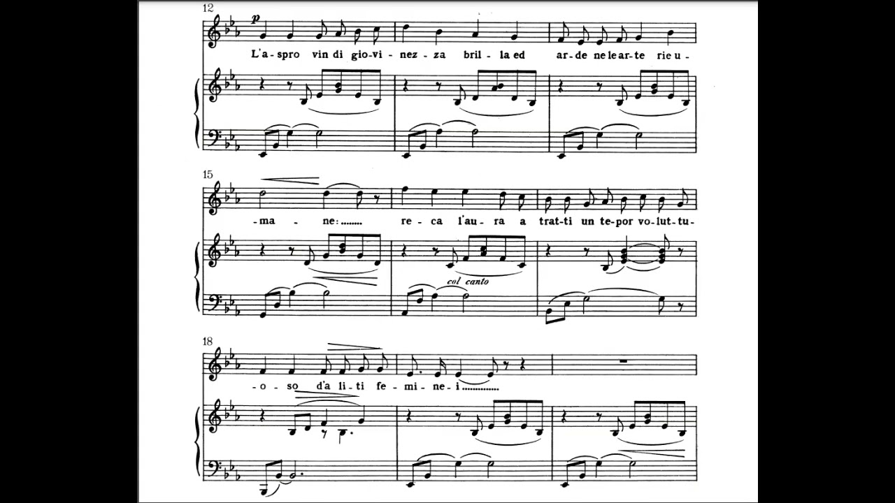 Vocal line - F. P. Tosti - Van li effluvî de le rose (high voice)