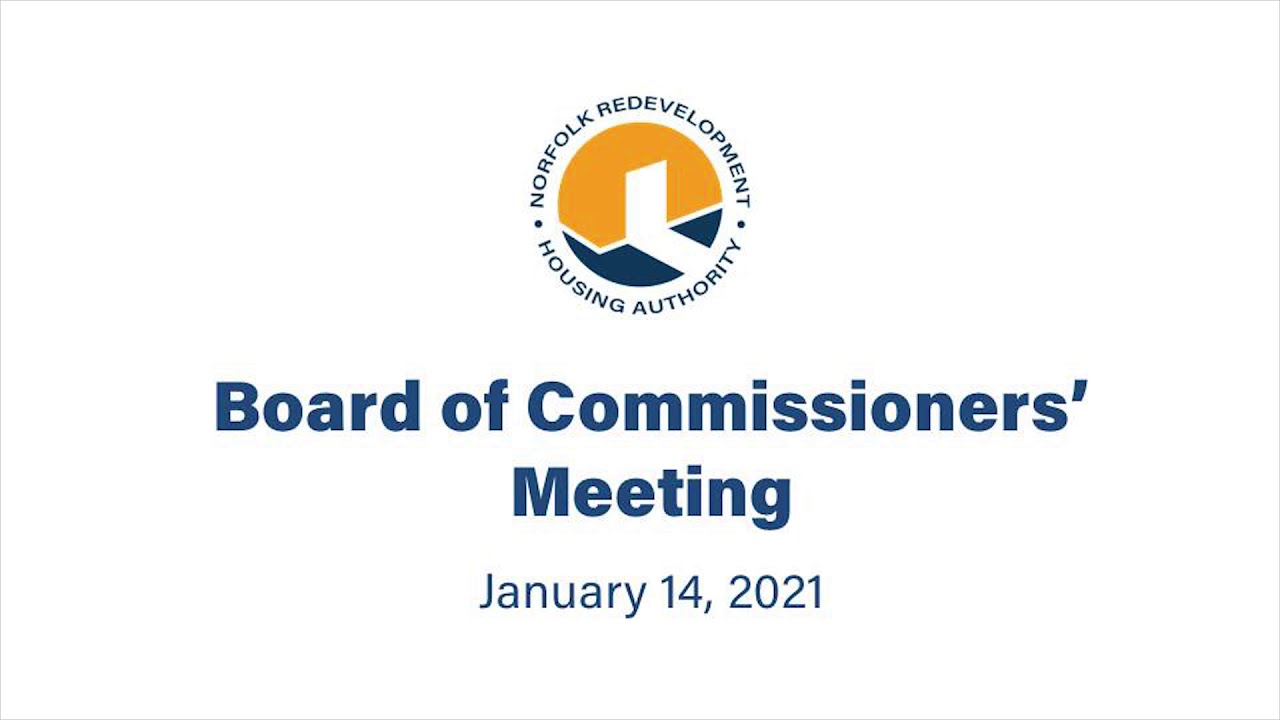 01/14/2021 NRHA Board of Commissioners Monthly Meeting: Virtual Session