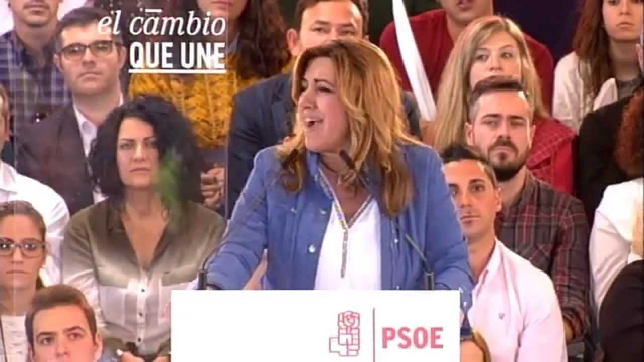Pedro Sánchez y Susana Díaz intervienen en un mitin en Jaén