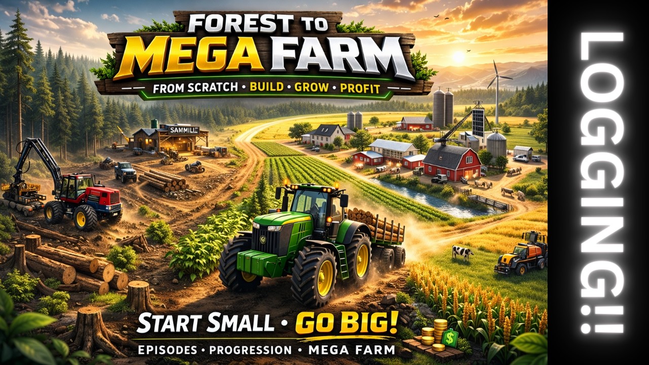 Forest to Mega Farm #3 – Logging Yard Complete