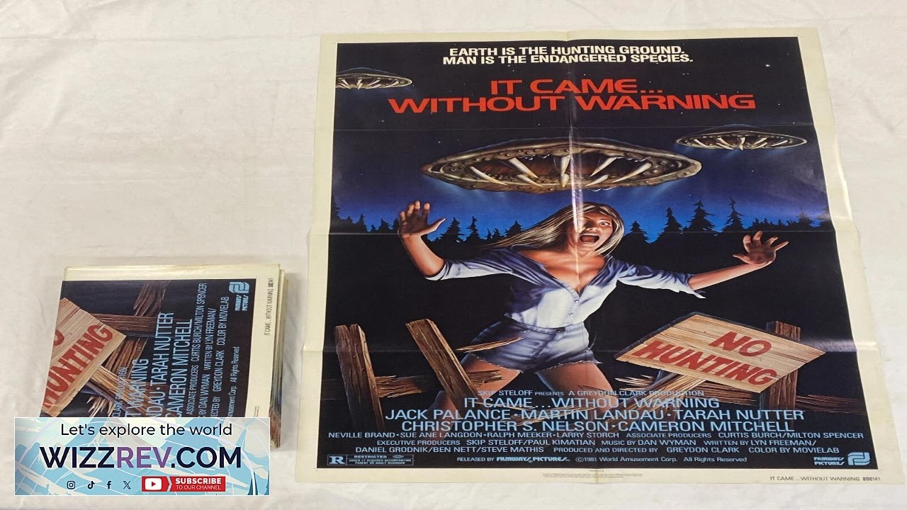 NOS It CameWithout Warning 1980 Original One Sheet Movie Poster Horror UNUSED