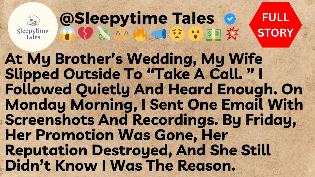 At My Brother’s Wedding, My Wife Slipped Outside To “Take A Call.” I Followed Quietly And Heard ...