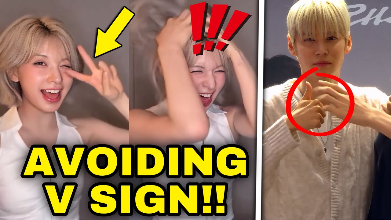 Kpop idols avoiding v sign/pose #kpop