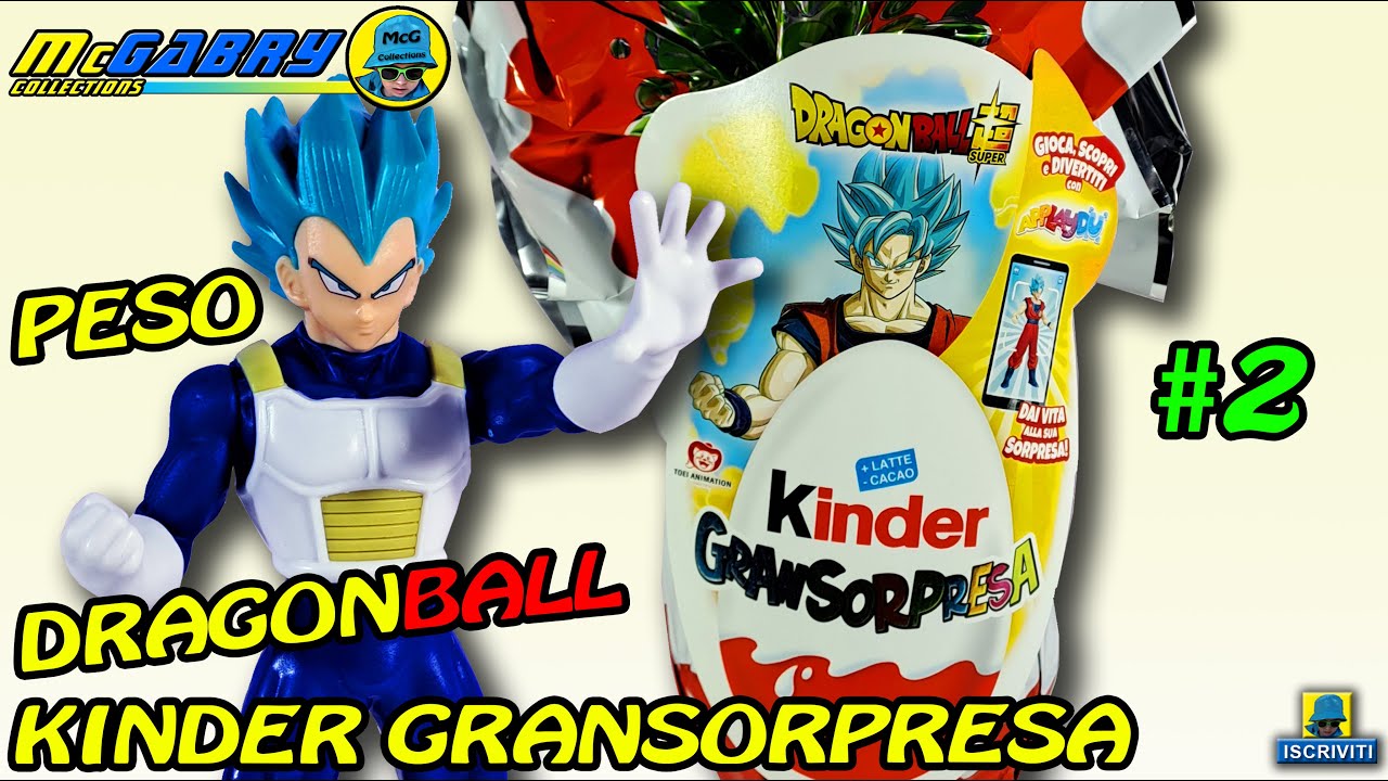 UOVA DI PASQUA KINDER DRAGON BALL SUPER-APRIAMO VEGETA+PESO UOVO-PASQUA 2024