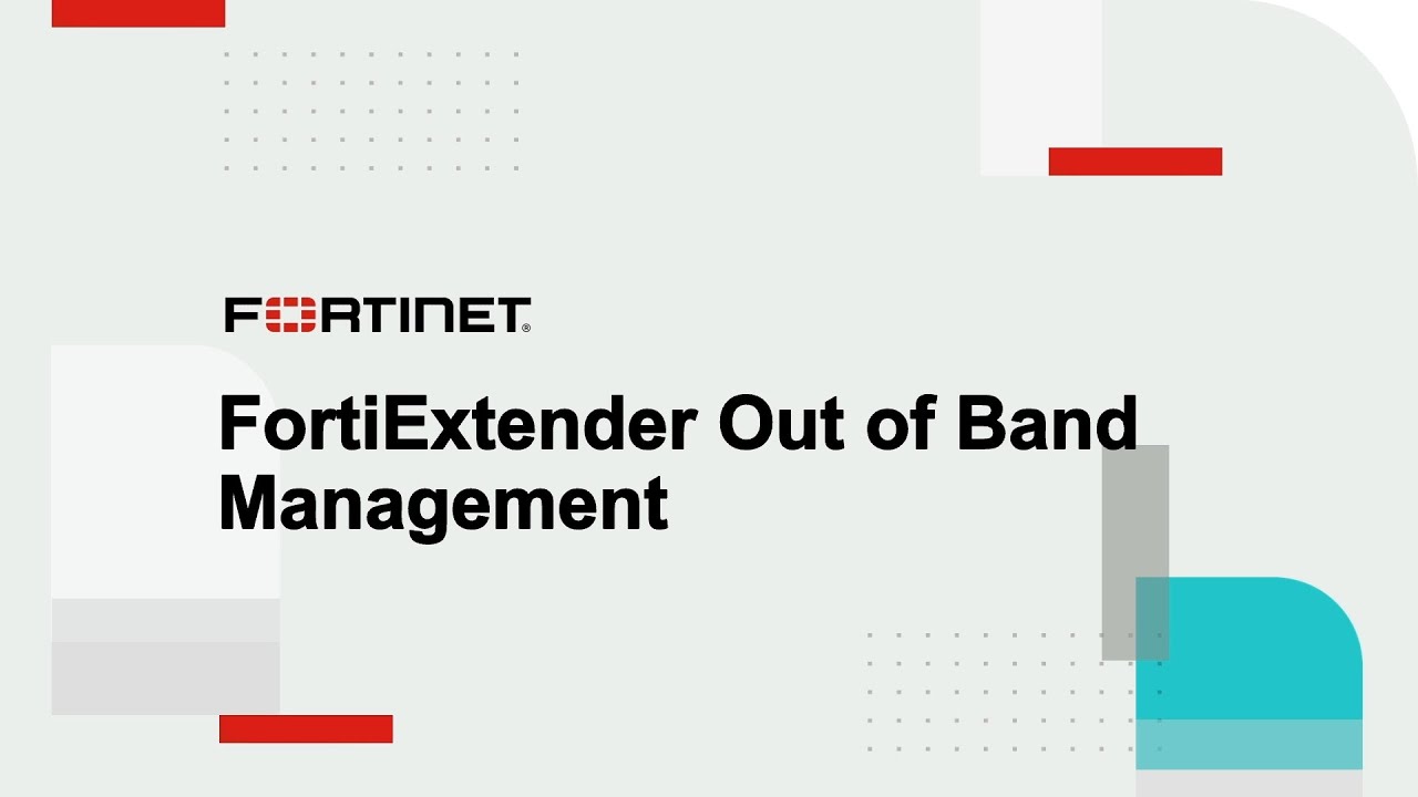 FortiExtender Out of Band Management (OBM) Demo | 5G/LTE Security