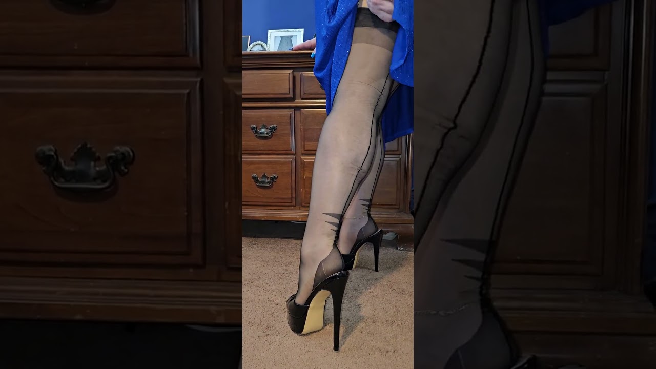 I try on Cervin stockings