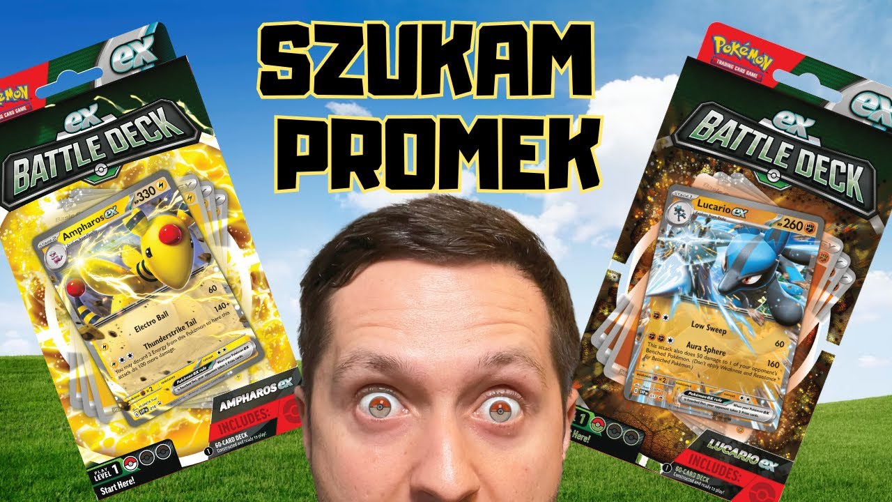 UZUPEŁNIAM PROMKI SCARLET & VIOLET - BATTLE DECK EX LUCARIO AMPHAROS - KARTY POKEMON