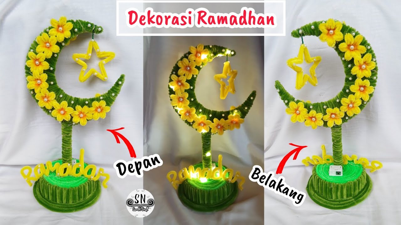 DIY Ramadan Decor with Pipe Cleaner | Hiasan Ramadhan dari Kawat Bulu