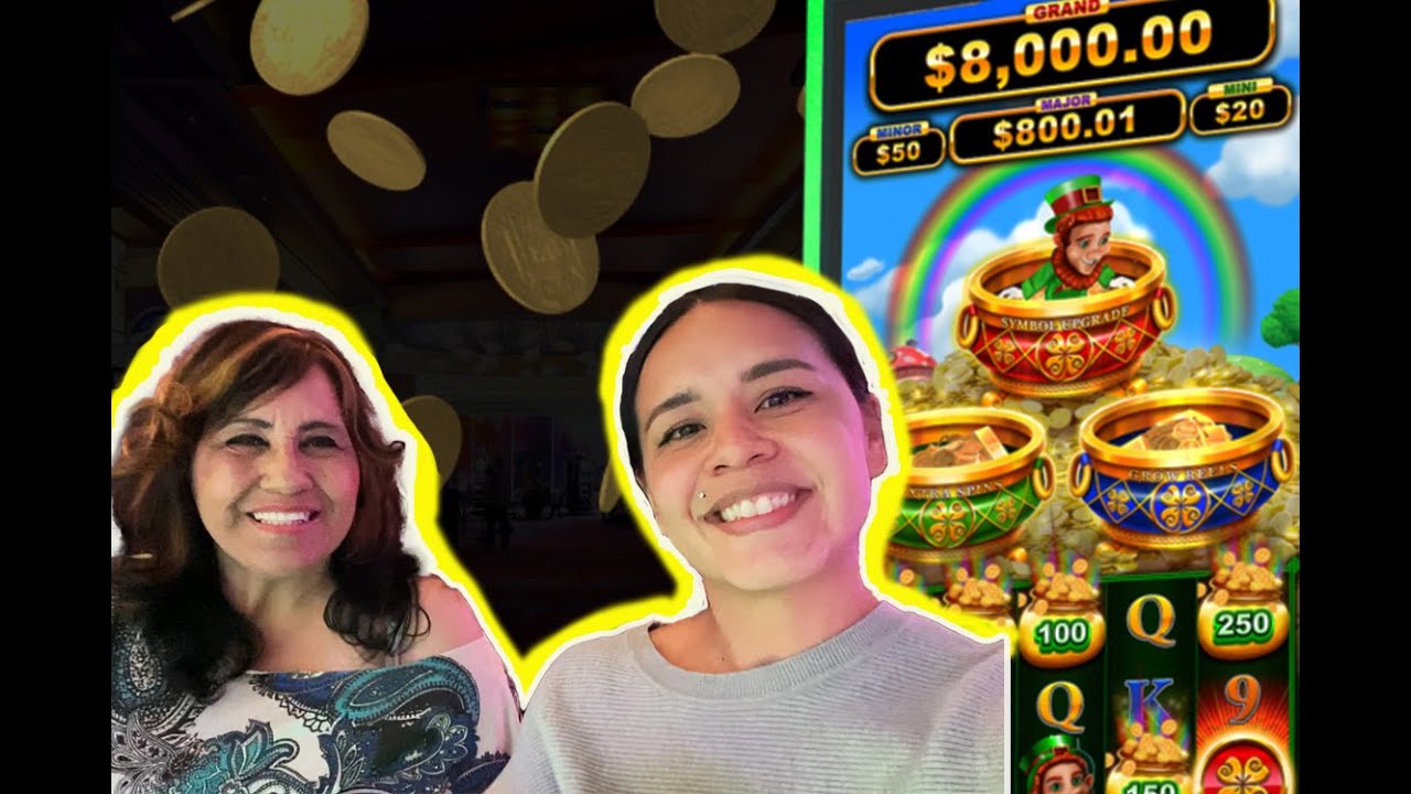 I GAMBLED my Mom's $100 on Shamrock Fortunes Slot Machine. We HIT multiple BONUSES!