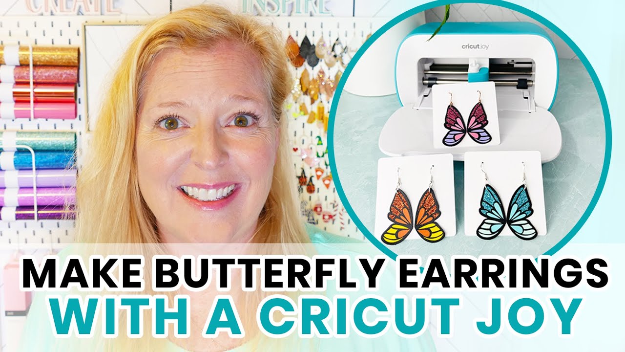 How to Make Faux Leather Butterfly Wing Earrings with a Cricut Joy