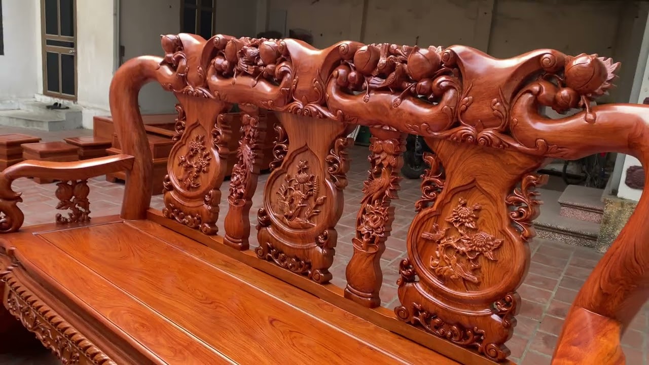 Minh quốc đào tay 12 chân 14 gỗ hương đá