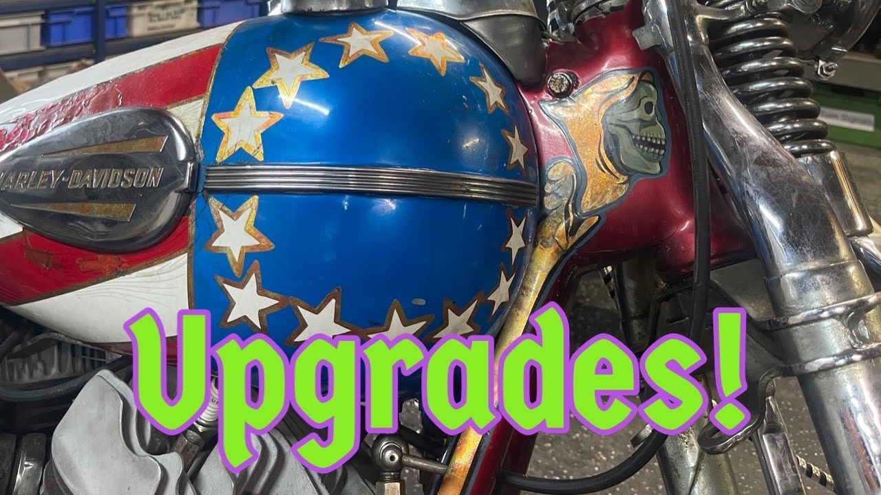 Harley Davidson 1937 ULH Chopper gets some upgrades - START UP and walk around too!