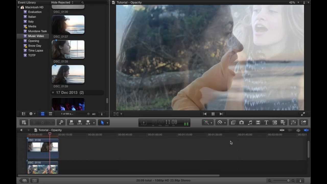 How to Change Opacity and Shape of Shots in Final Cut Pro X