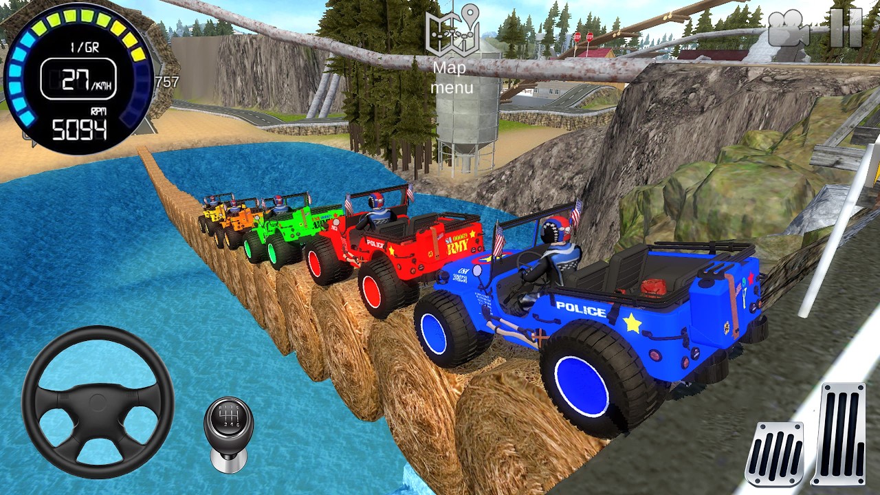 Juegos De Carros - Offroad Police Car Stunts Driving #2 - Dirt Cars Racing - Android GamePlay 2026