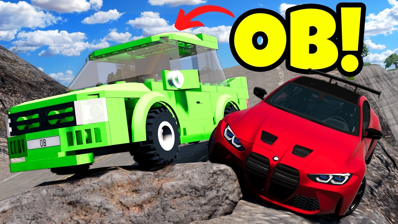 We Attempted to Race LEGO CARS on a Dangerous Road in BeamNG Drive Mods!