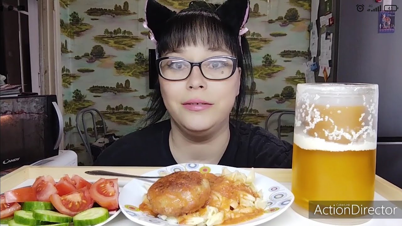 Мукбанг | Макароны с котлетой и подливой😋 | Я больше не буду готовить😆