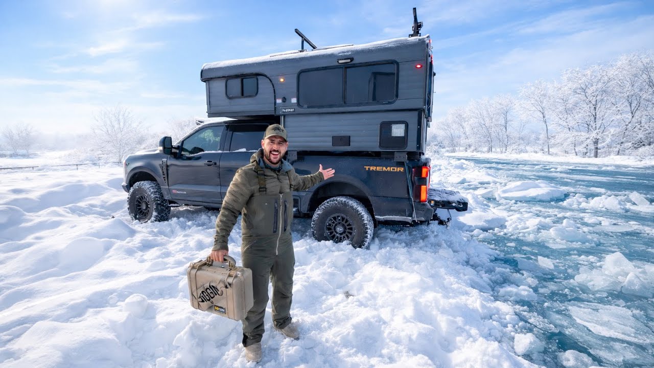 Truck Camping In RECORD Breaking WINTER STORM!! (Danger)