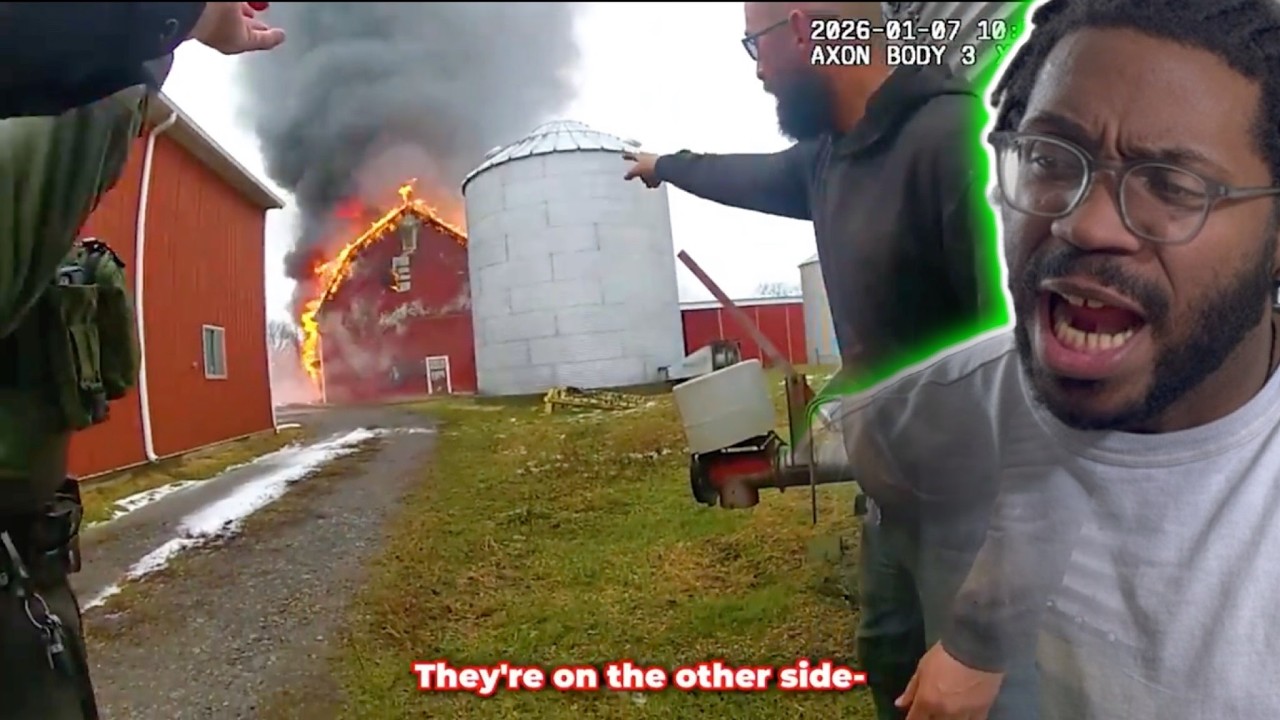 Police Rush Into Burning Barn to Save Cows REACTION
