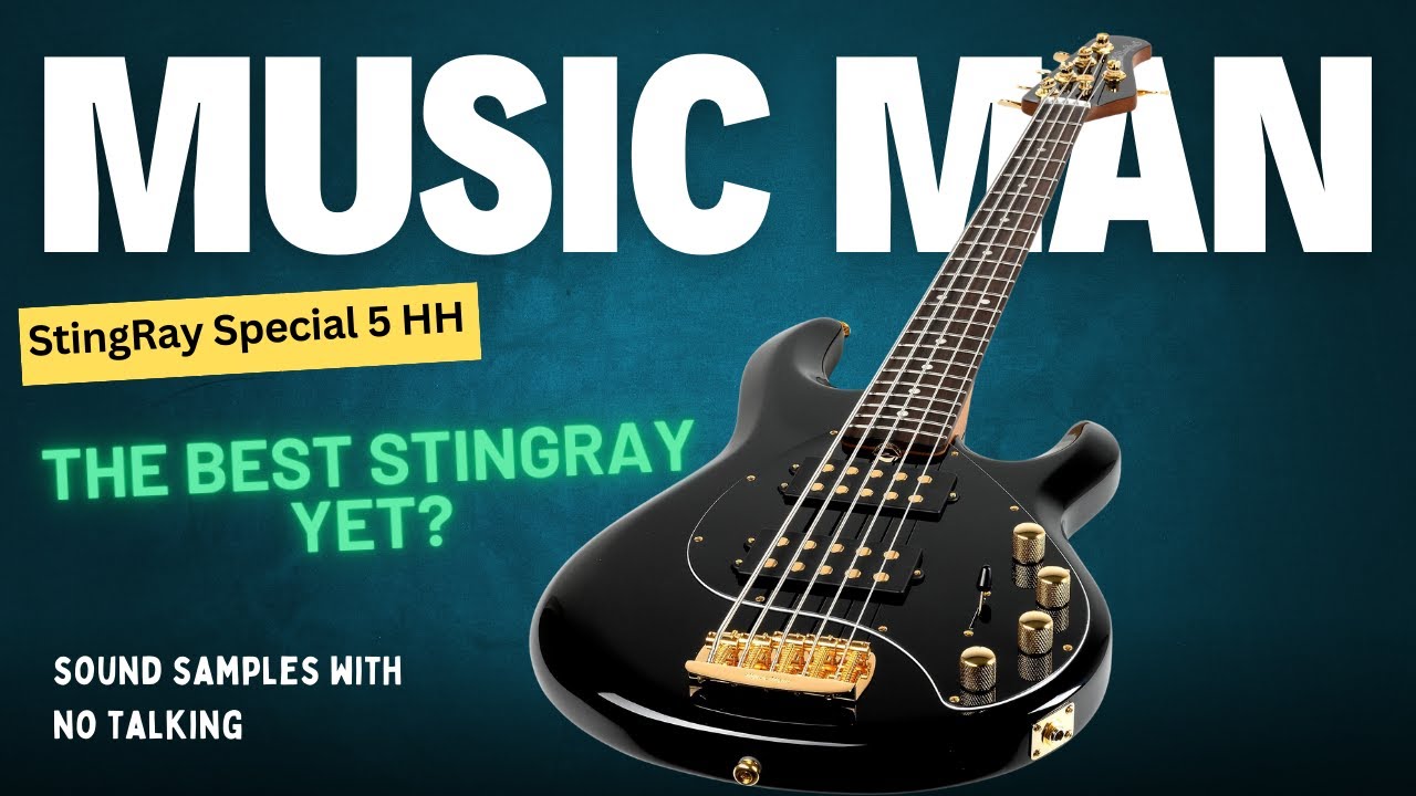 Ernie Ball Music Man StingRay Special 5 HH BASS- Sound samples in all 5 pickup positions NO TALKING