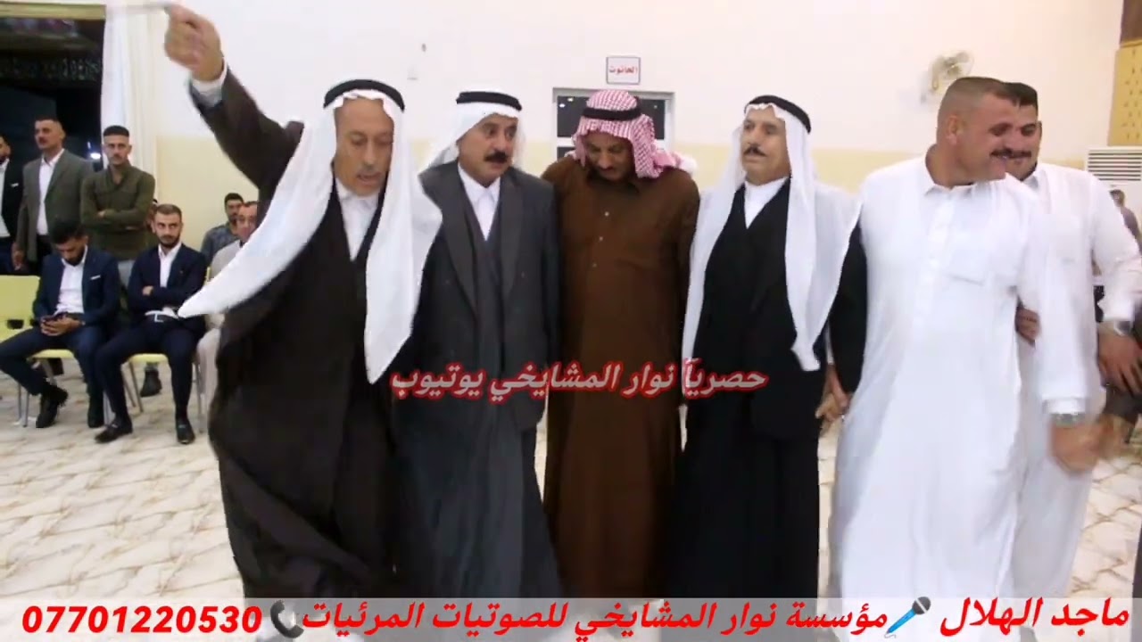 أسمع الندف الزين والانطلاقيه الجميله من الأسد الارتجالي ماجد الهلال في زفاف اولاد الشيخ سعد عزف عاصف